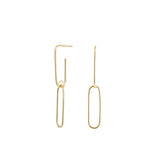 BOUCLE OREILLE PAPERCLIP ( 2 couleurs )