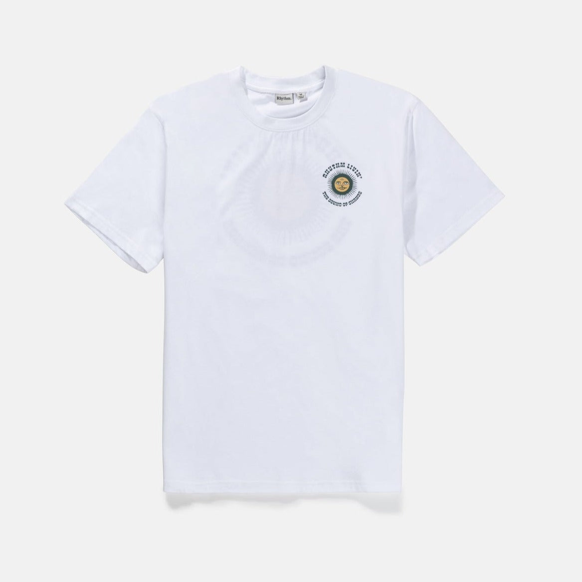 t-shirt-homme-sun-life-blanc-0124M-PT03-RHYTHM. T-SHIRT ORGANIC POUR HOMME. sUNLIFE, RHYTHM DM2 SHOP 03