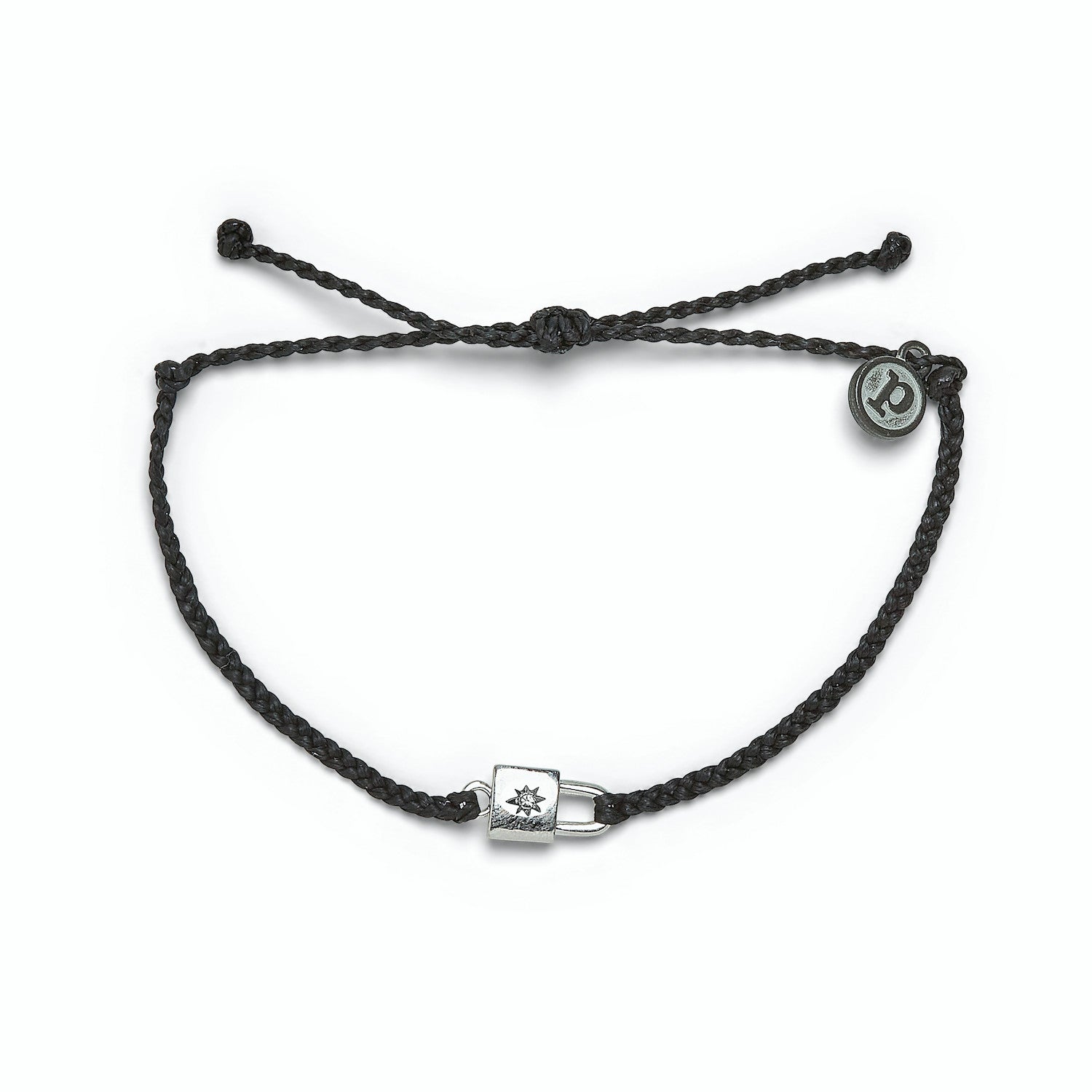 BRACELET LOCK CHARM NOIR