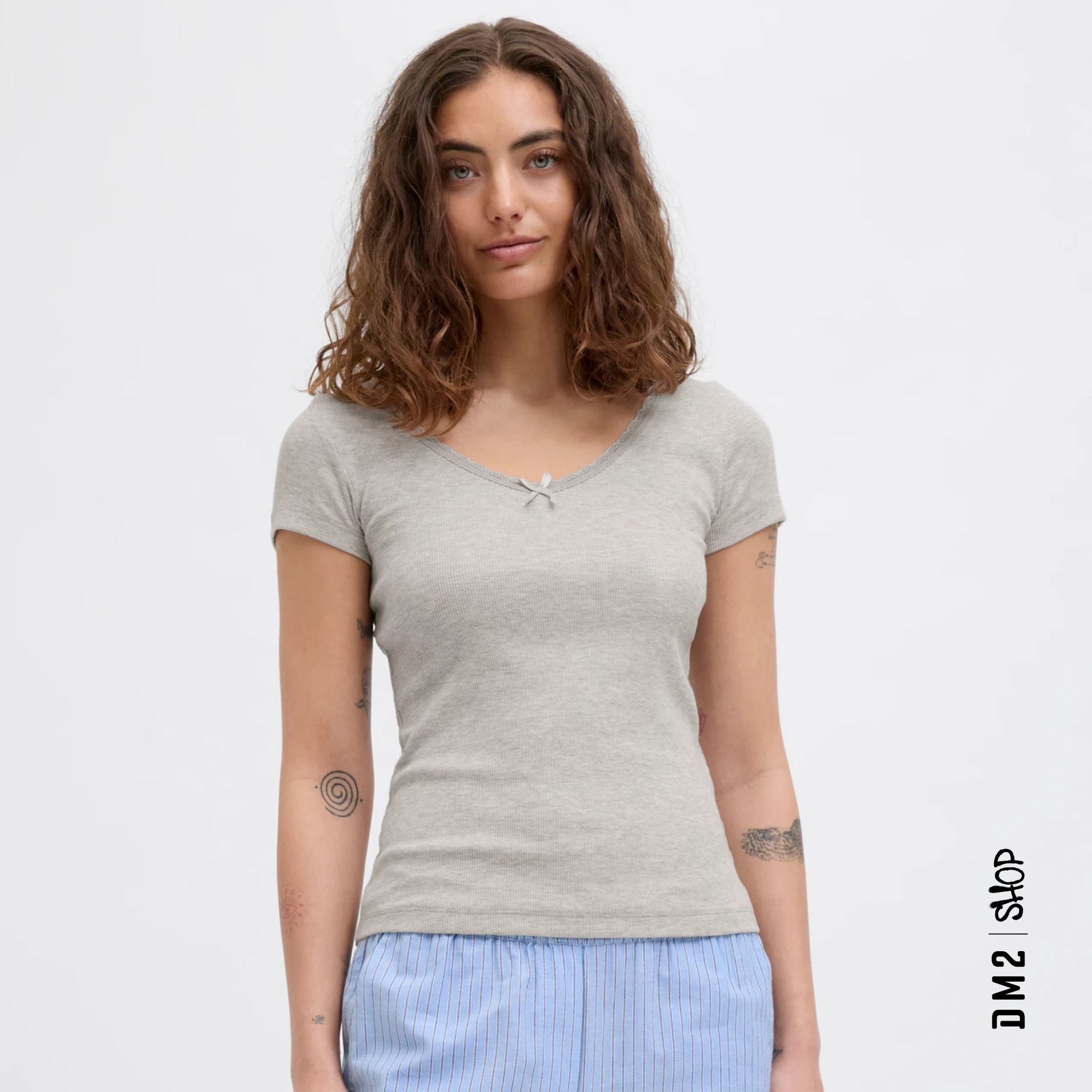 T-SHIRT FEMME FAME RIB, JJXX