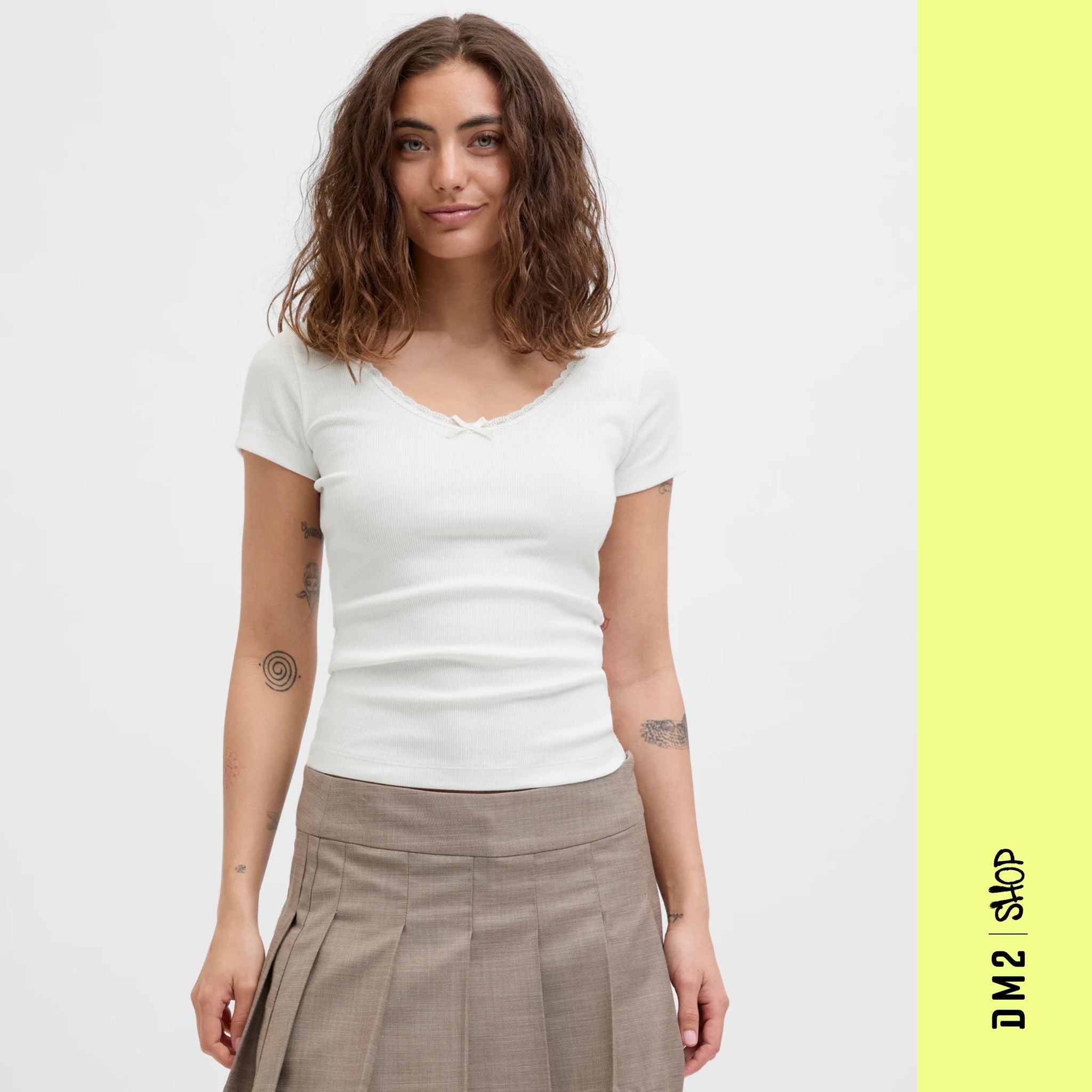 T-SHIRT FEMME FAME RIB, JJXX