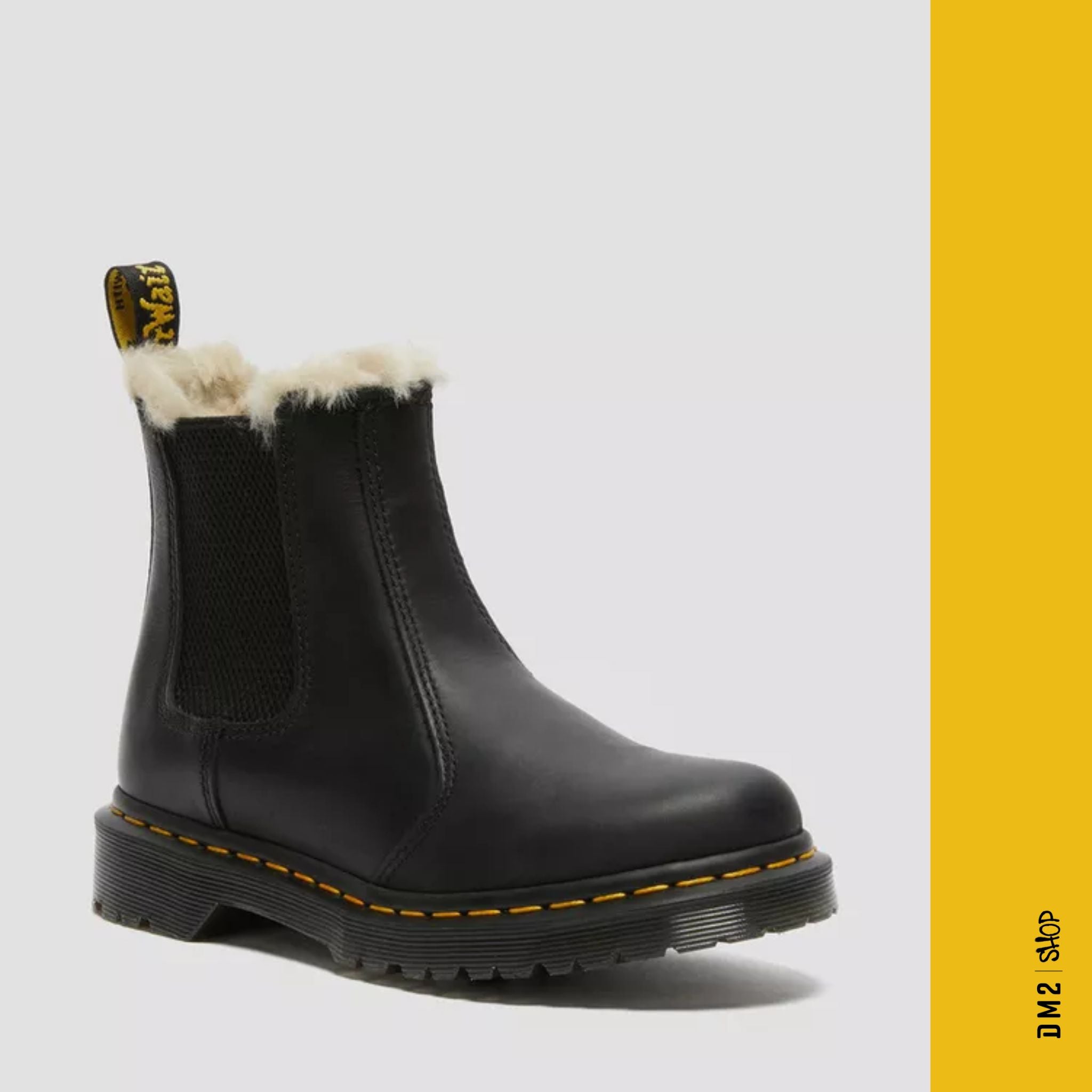 DR.MARTENS 2976 CHELSEA DOUBLÉES FEMME NOIR