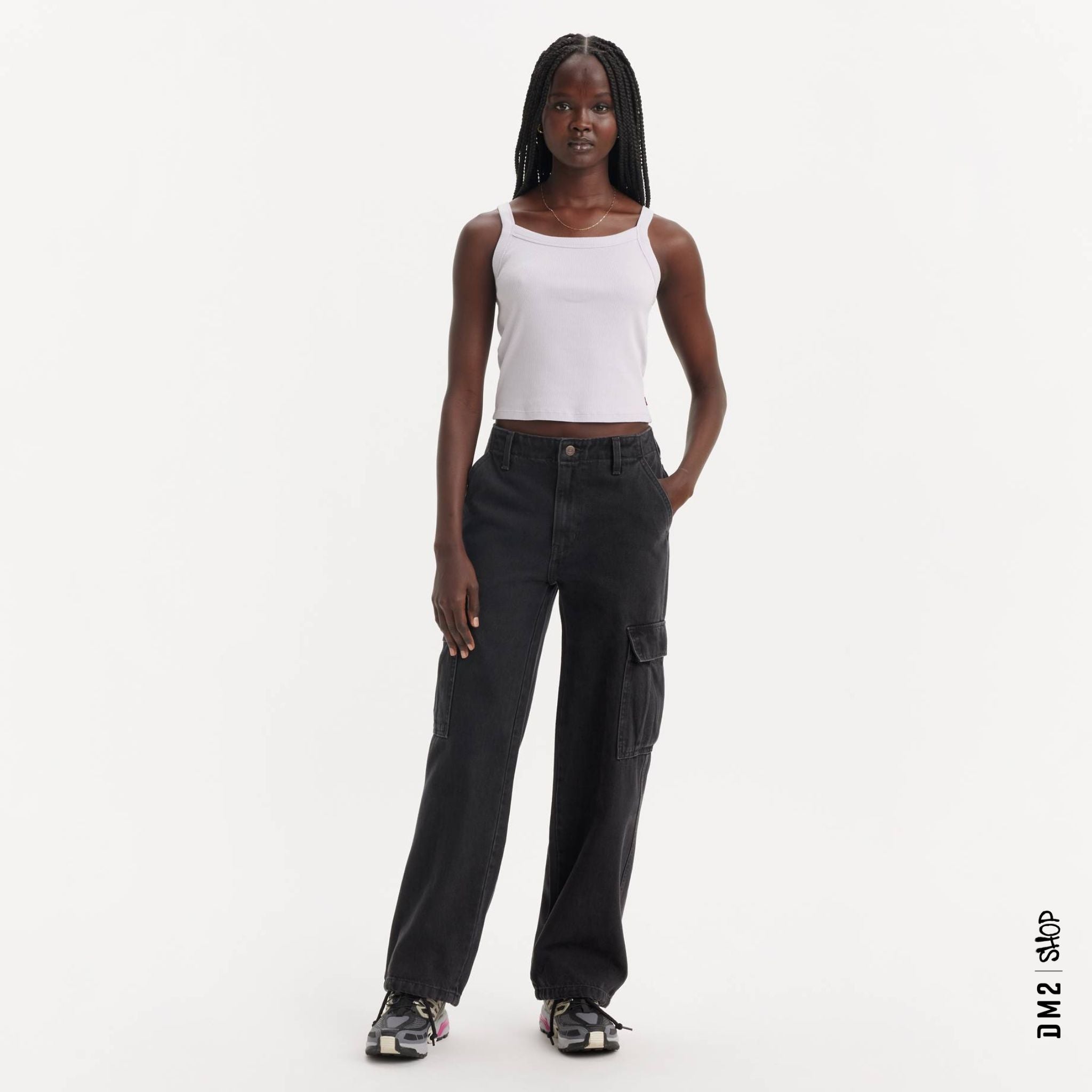 JEANS LEVI'S 94' BAGGY CARGO NOIR FEMME