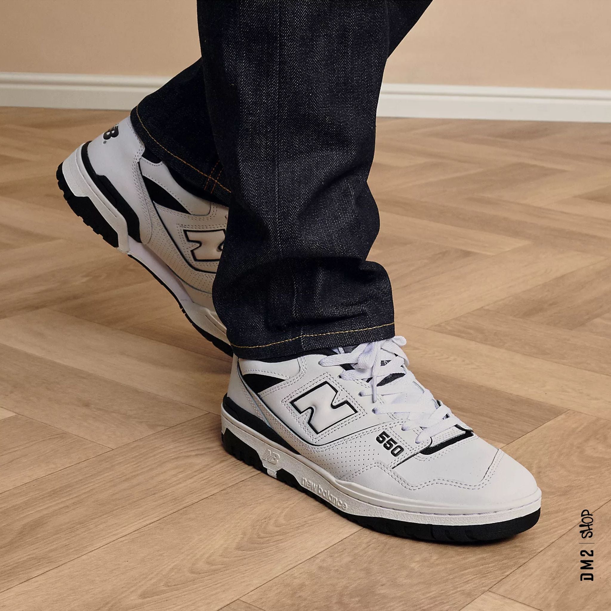 CHAUSSURES 550 NEW BALANCE BLANC NOIR