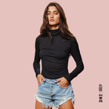 BODYSUITS EN RIB NOIR FEMME