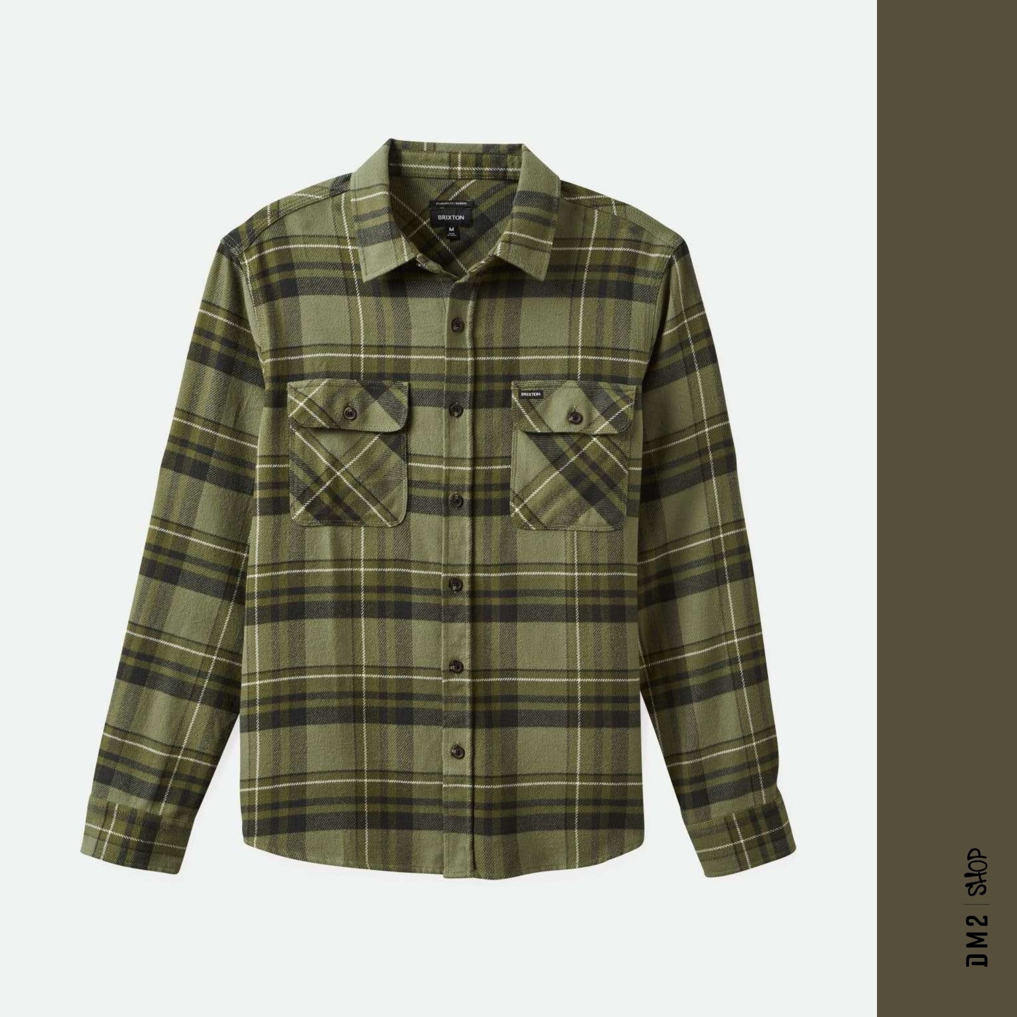 CHEMISE FLANNEL BOWERY VERTE, BRIXTON