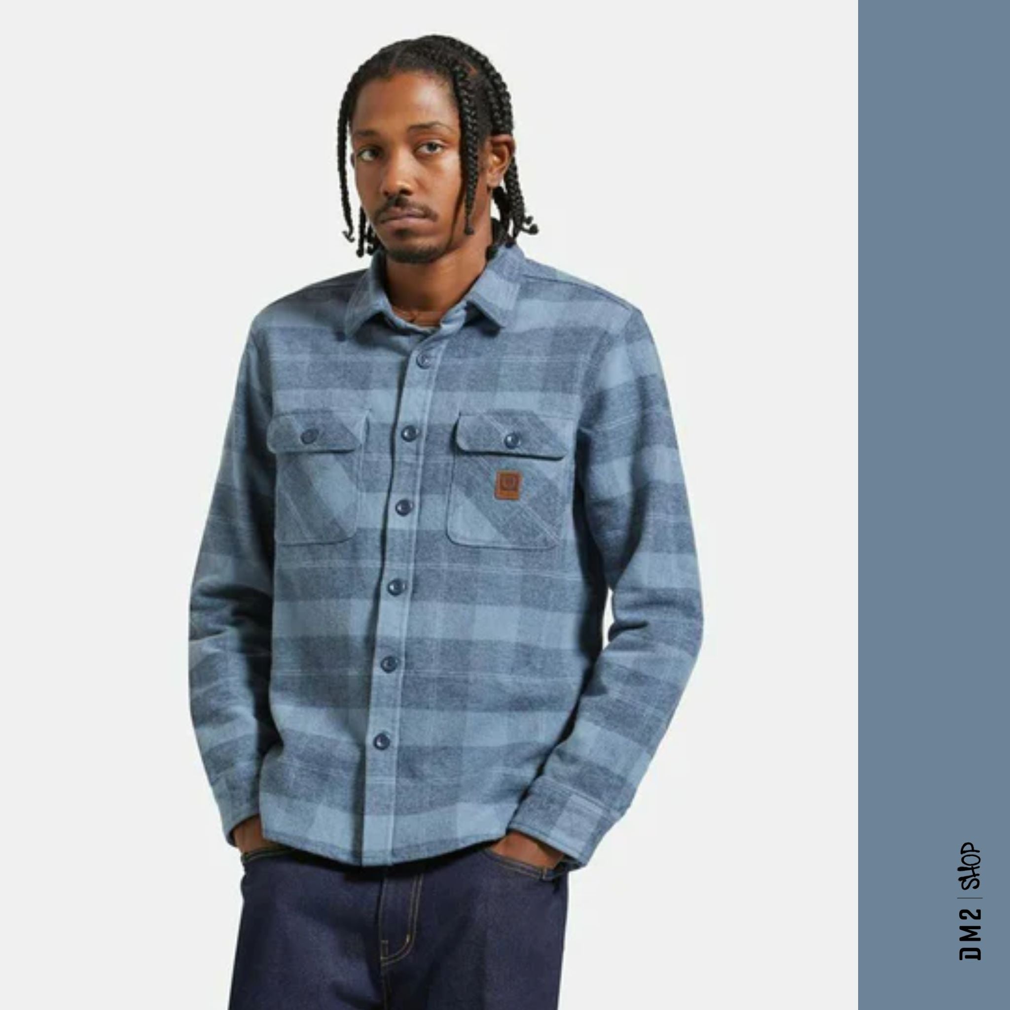 CHEMISE FLANNEL BOWERY HEAVYWEIGHT BLUE