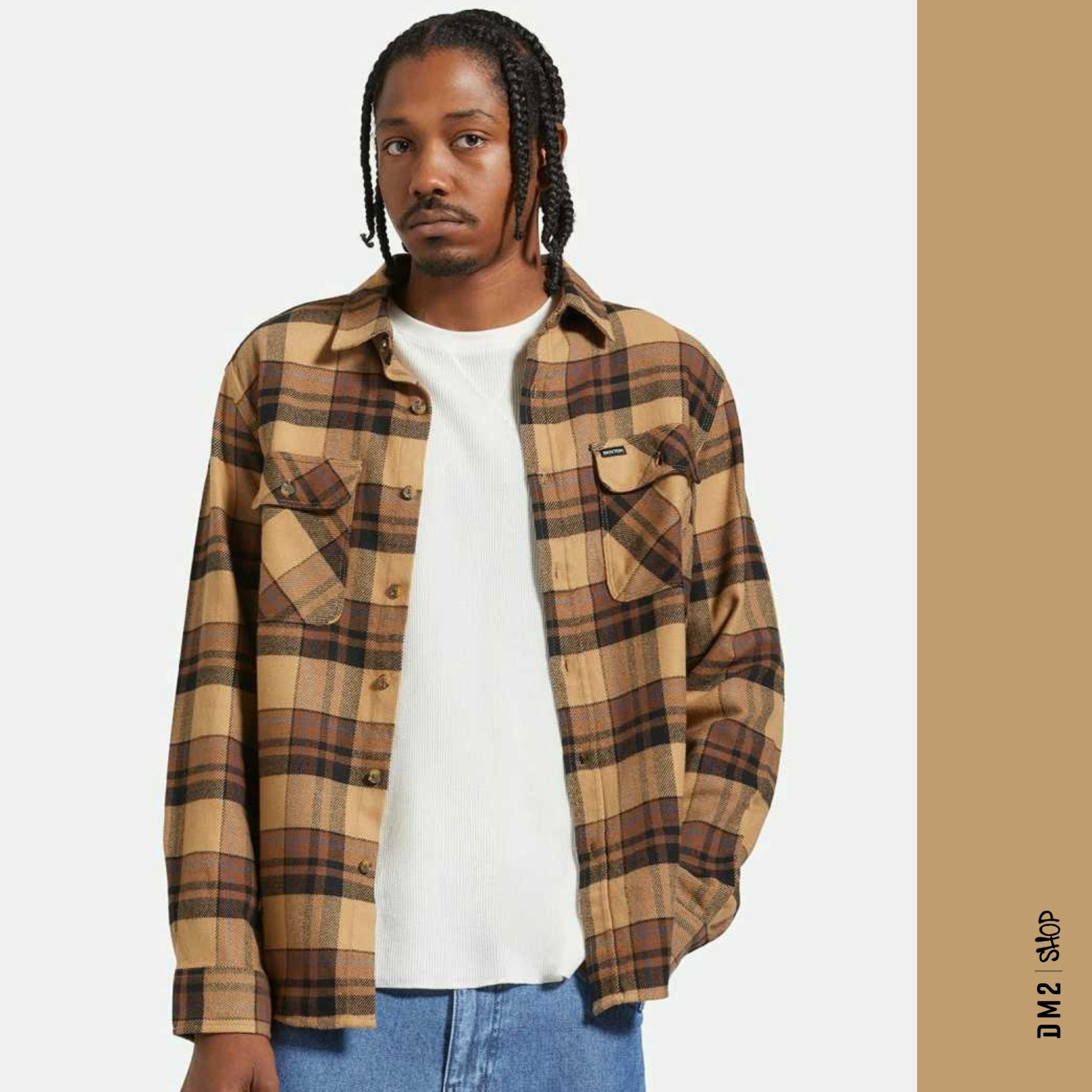 CHEMISE FLANNEL BOWERY TIGER EYES BRIXTON