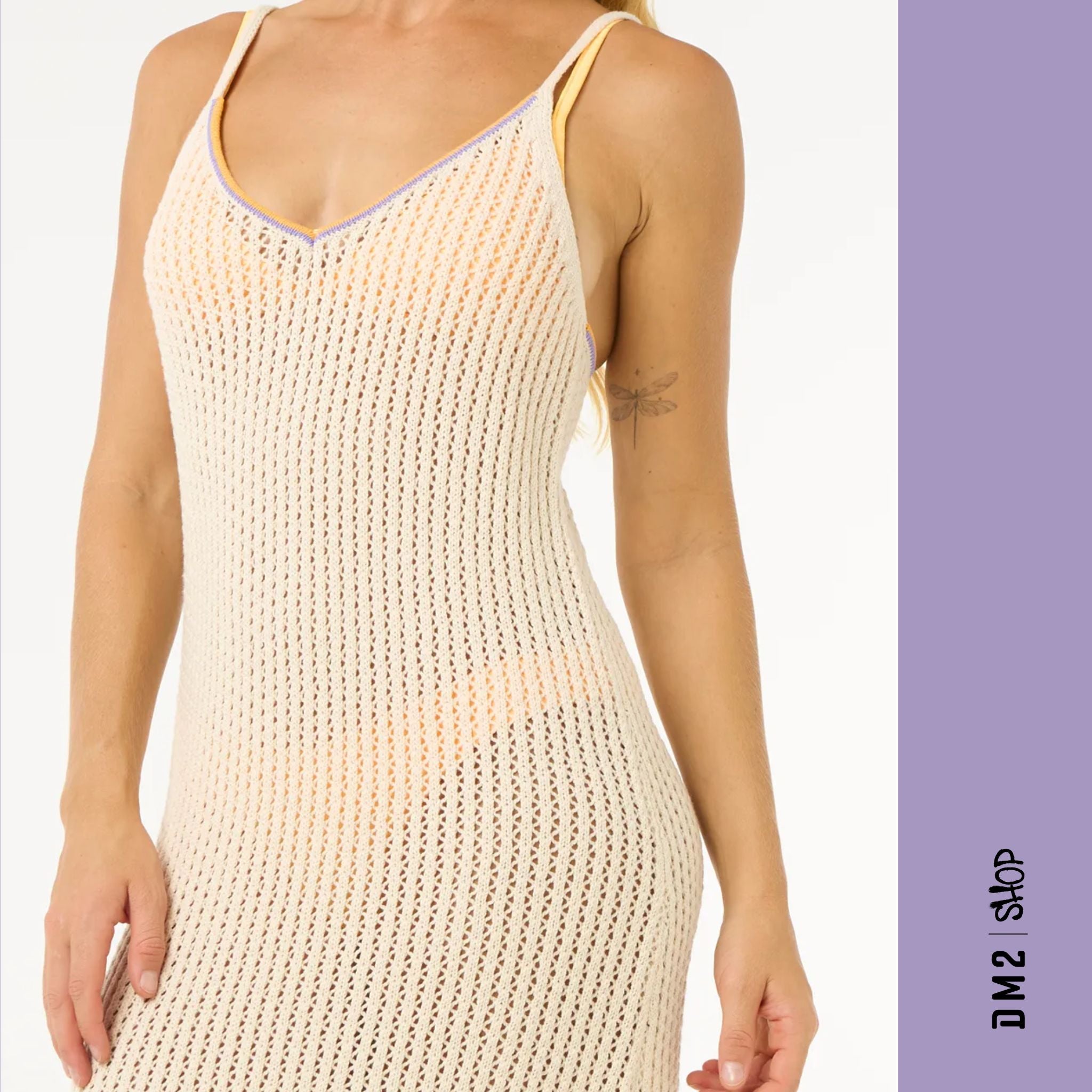 ROBE FEMME CALA VADELLA CROCHET, RIP CURL