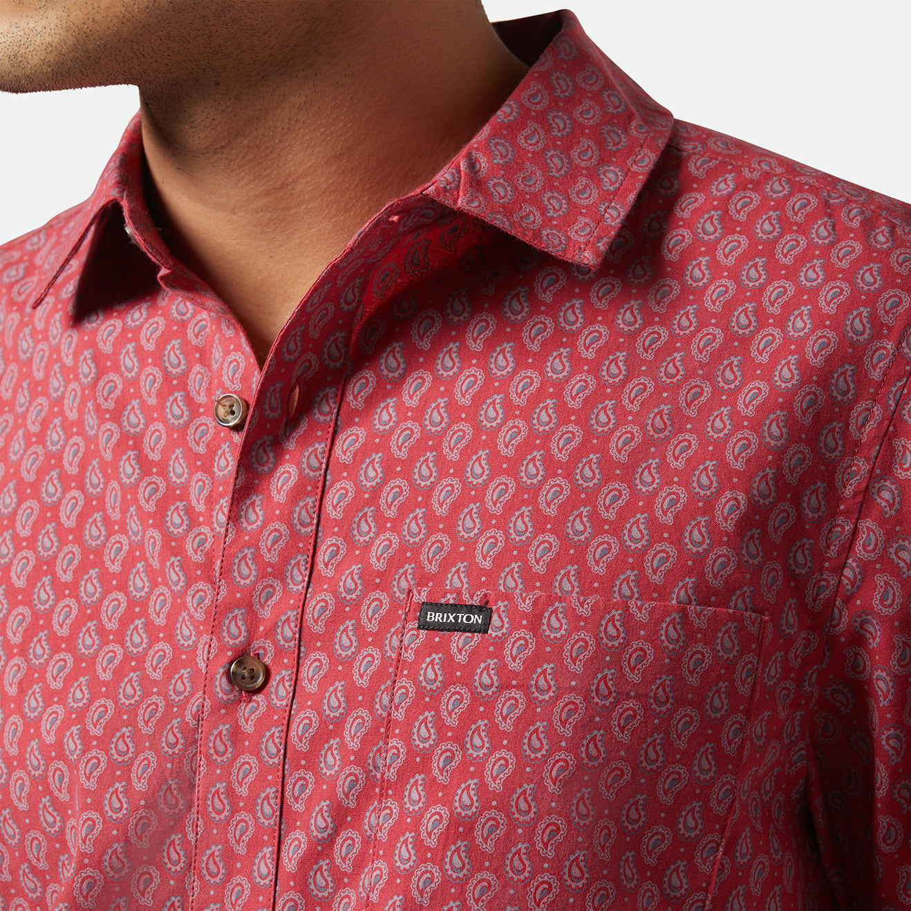 CHEMISE HOMME CHARTER ROUGE, BRIXTON
