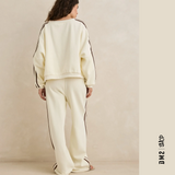 JOGGING RHYTHM CONTRAST CREAM FEMME