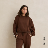 CREWNECK RHYTHM CONTRAST BROWN FEMME