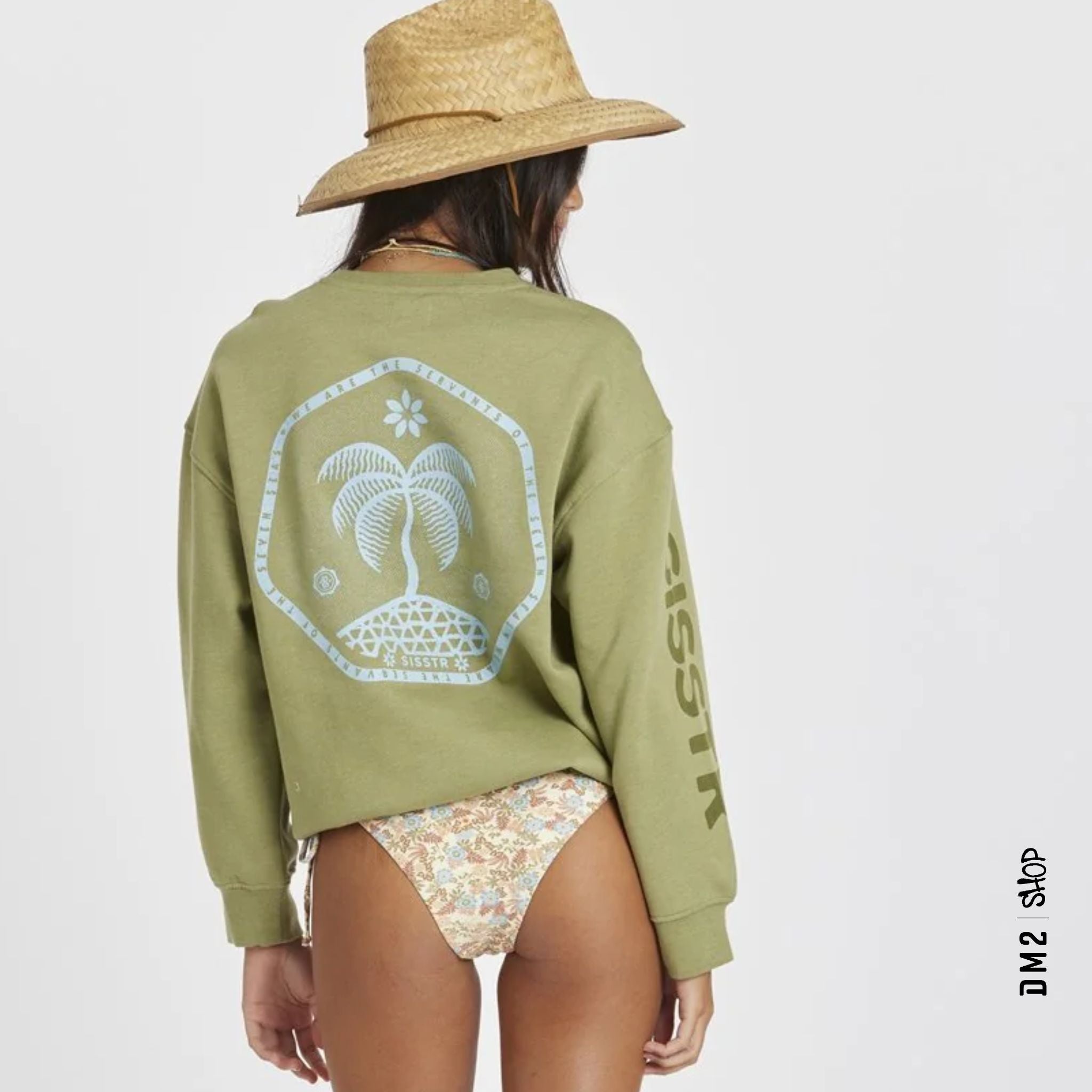 CREWNECK FEMME DAY TRIP VERT, SISSTR