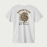 t-shirt-homme-el-toro-blanc-brixton, DM2 SHOP, MEN TEE, SUMMER 2024
