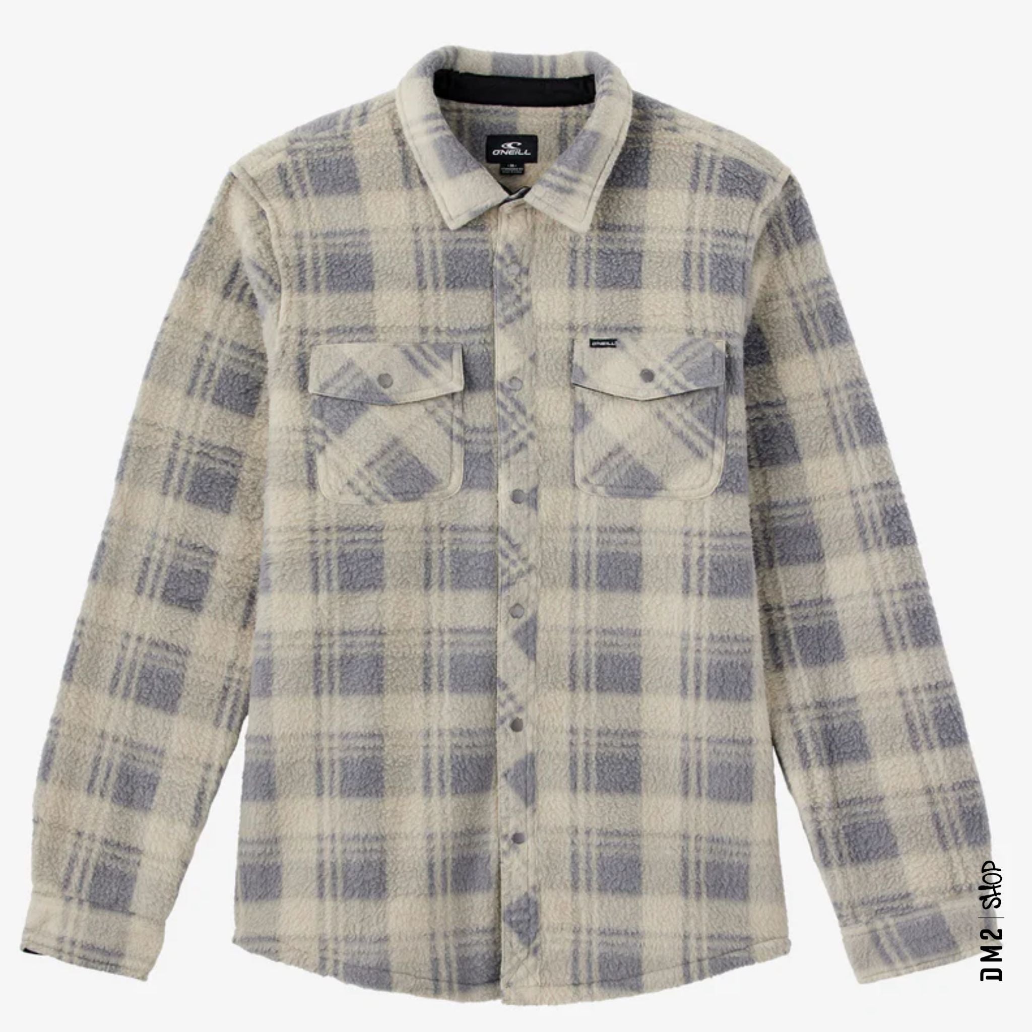 chemise-oneill-superfleece-plaid-light-khaki-196559484399