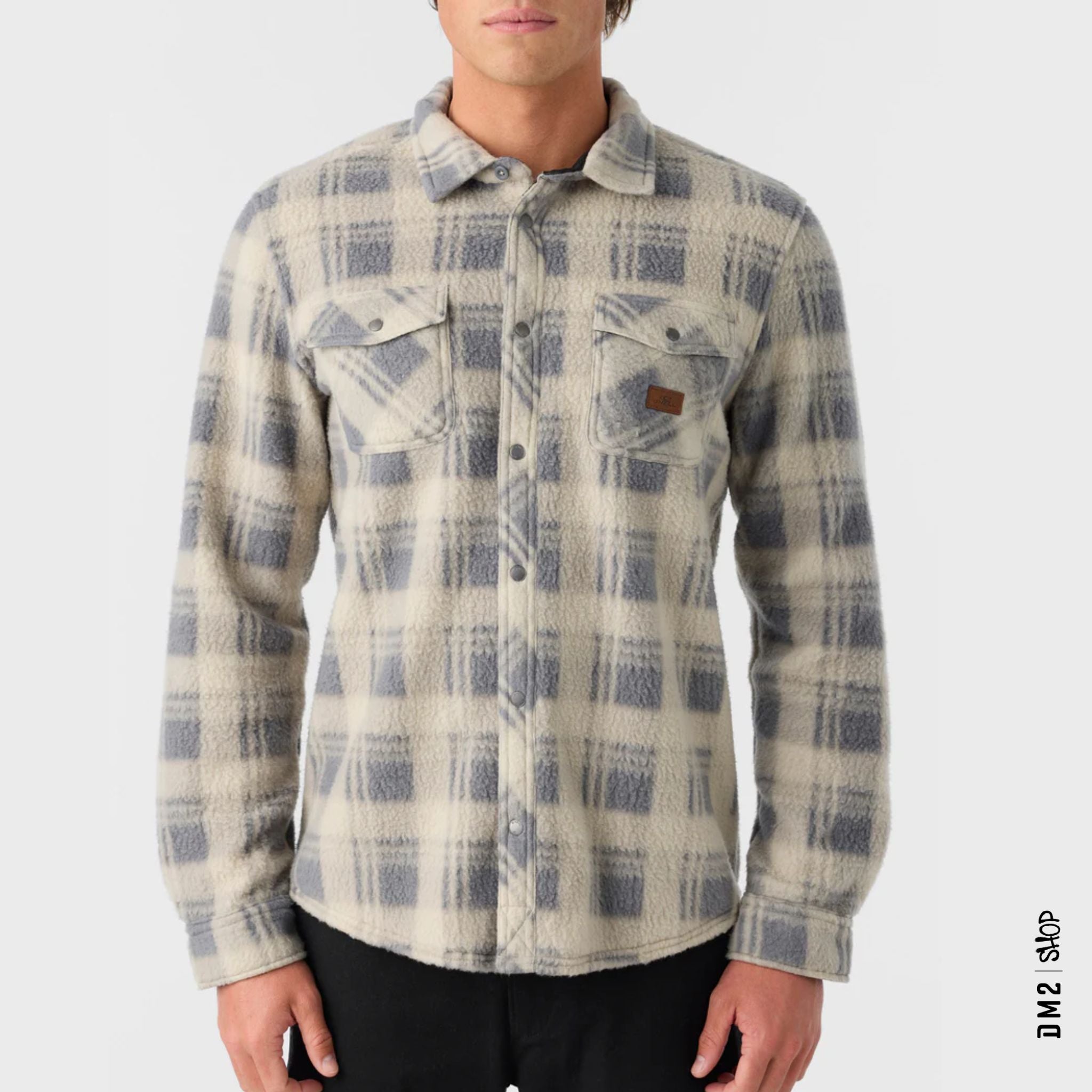 CHEMISE O'NEILL SUPERFLEECE PLAID LIGHT KHAKI