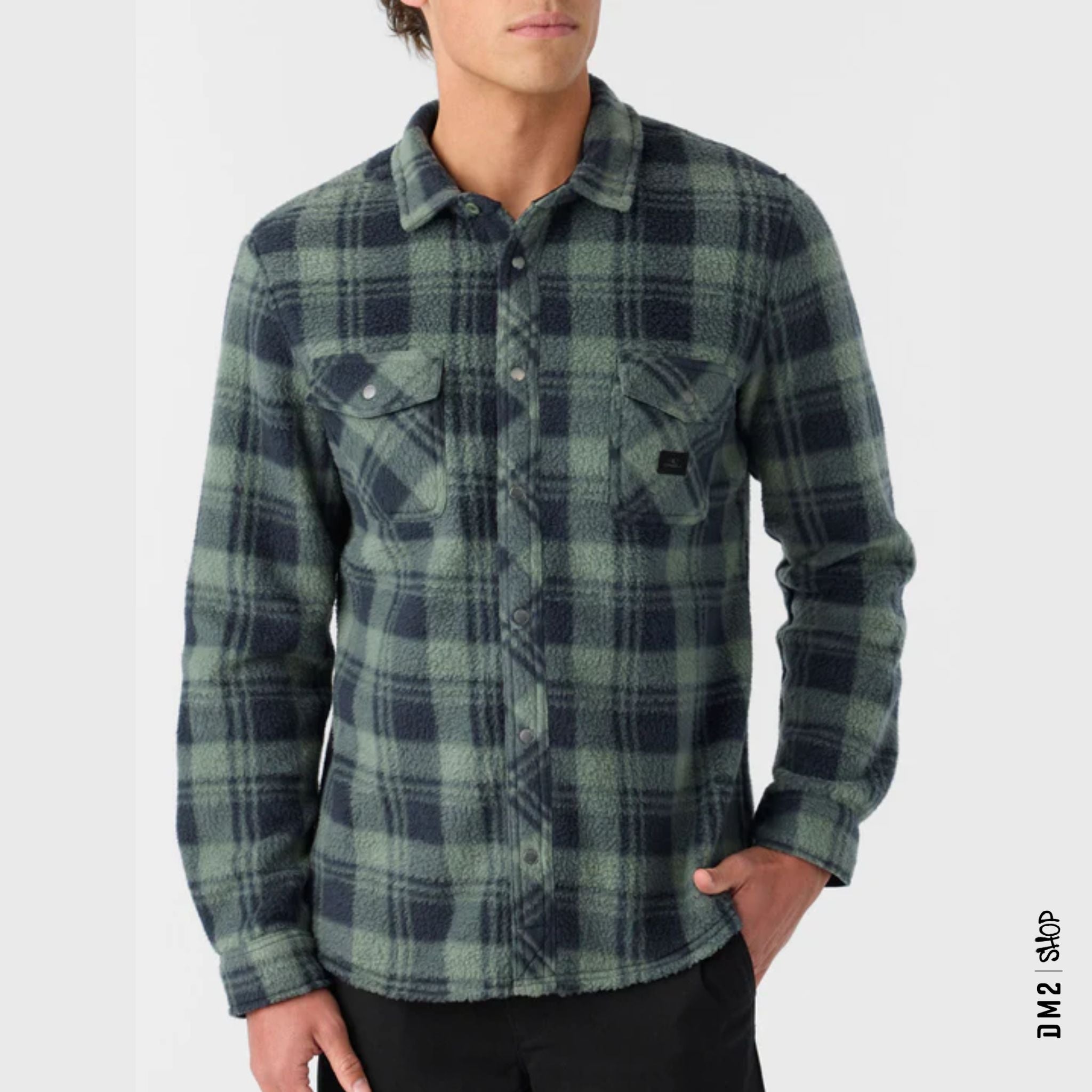 CHEMISE O'NEILL SUPERFLEECE PLAID OLIVE HOMME