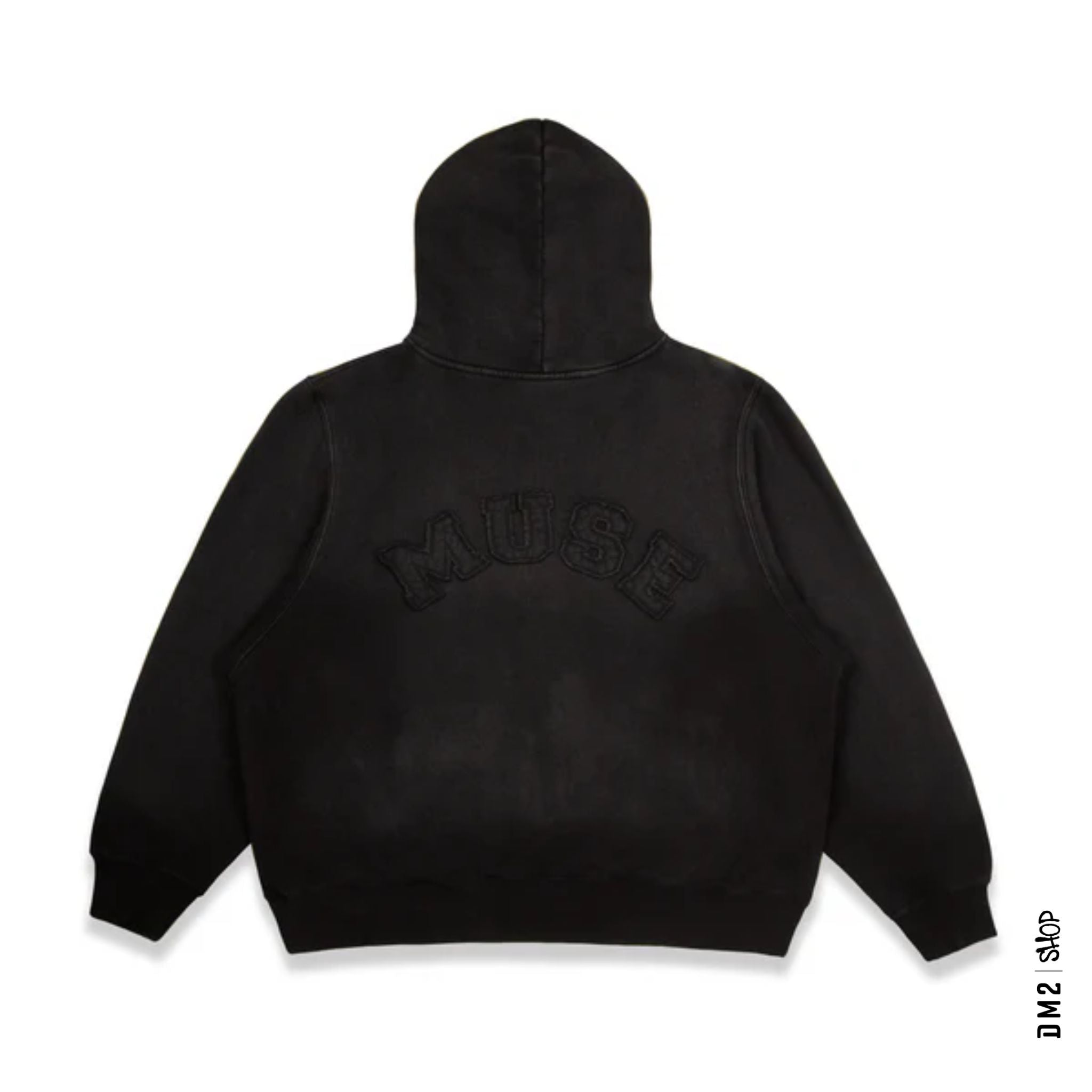 HOOD ZIP HEAVY WEIGHT FADED BLACK, MUSE