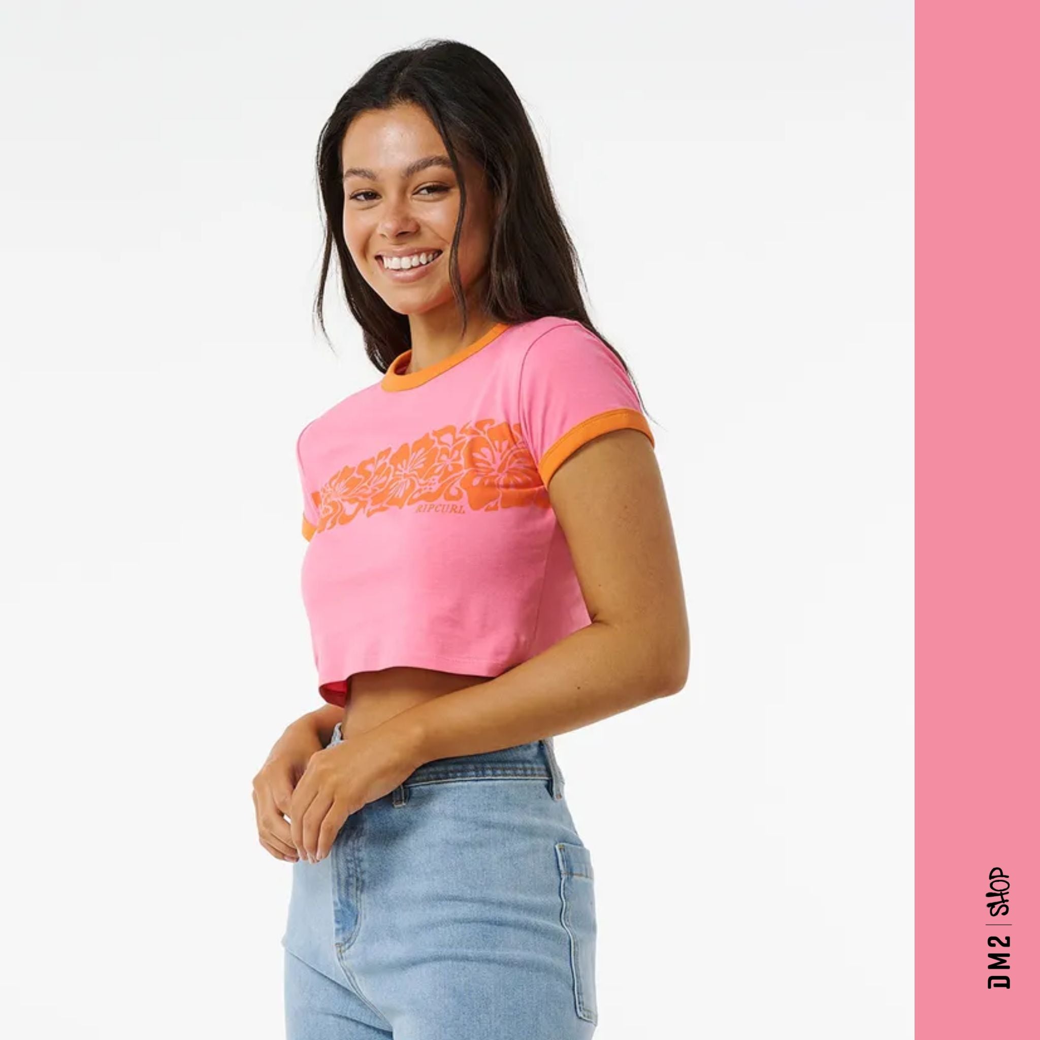 T-SHIRT RIP CURL HIBISCUS HEAT ROSE