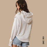 HOOD RAW CAP SLEEVE FEMME GRIS