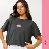 T-SHIRT FEMME HYPE CROP NOIR, RIP CURL