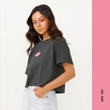 T-SHIRT FEMME HYPE CROP NOIR, RIP CURL