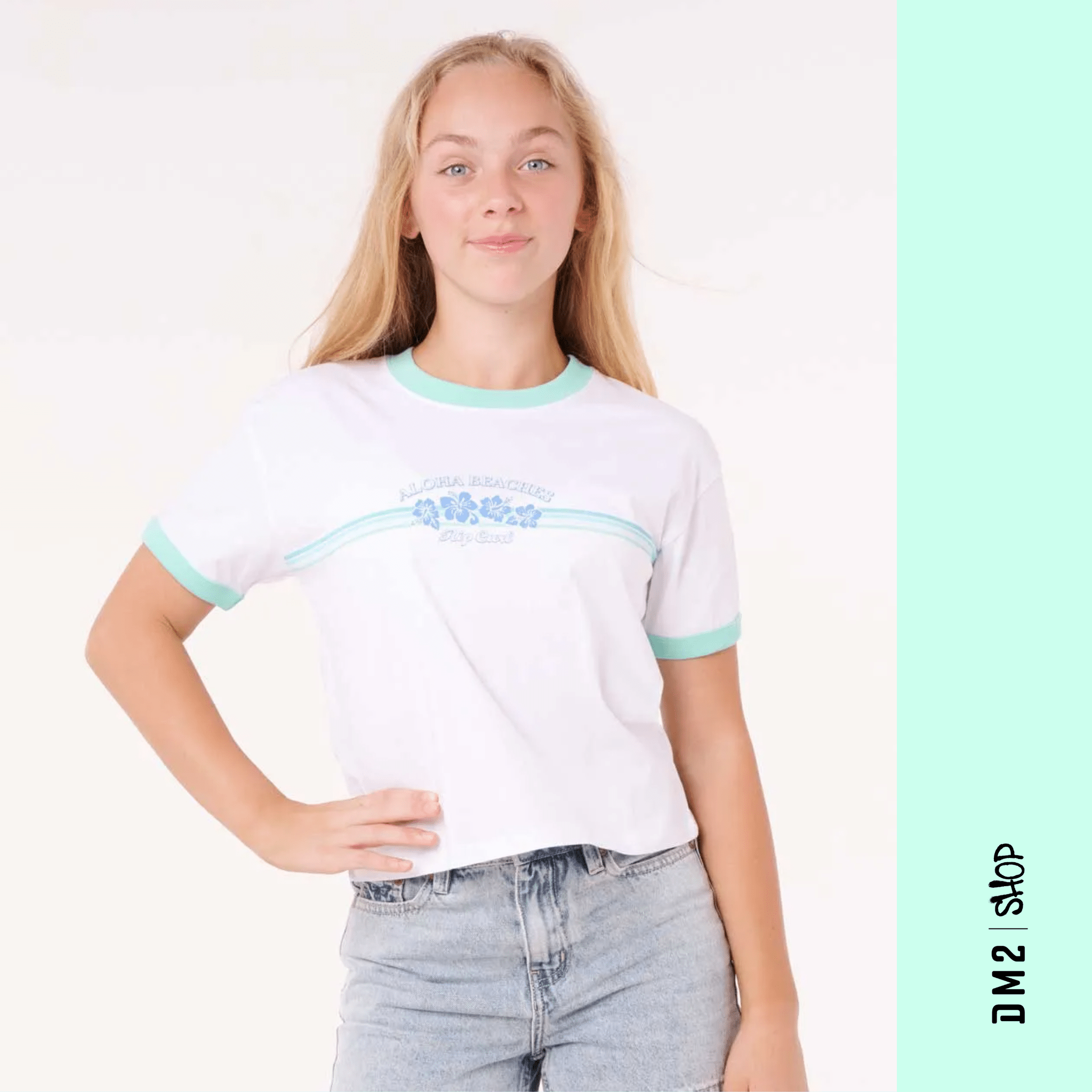 T - SHIRT FILLE KEEPSHAKES BLANC, RIP CURL - DM2 SHOP