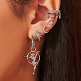 BOUCLE OREILLE SUN STUDS RHODIUM