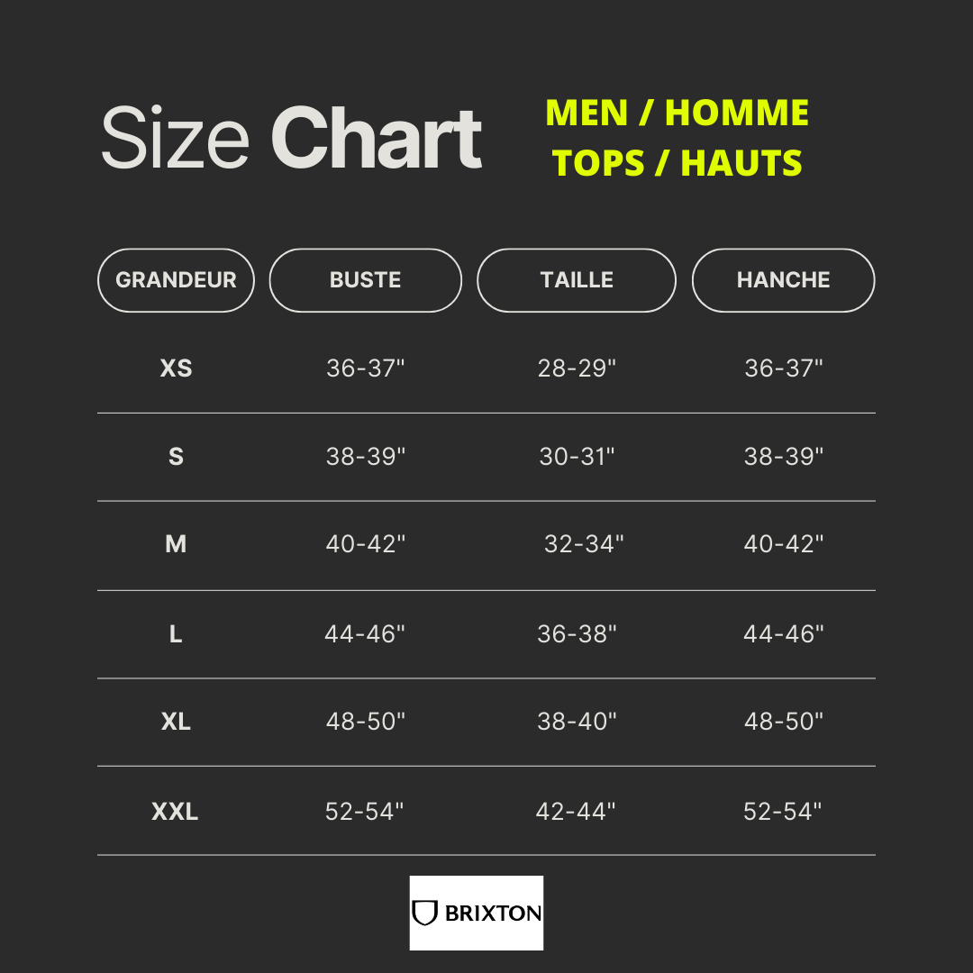 CHEMISE HOMME CHARTER ROUGE, BRIXTON