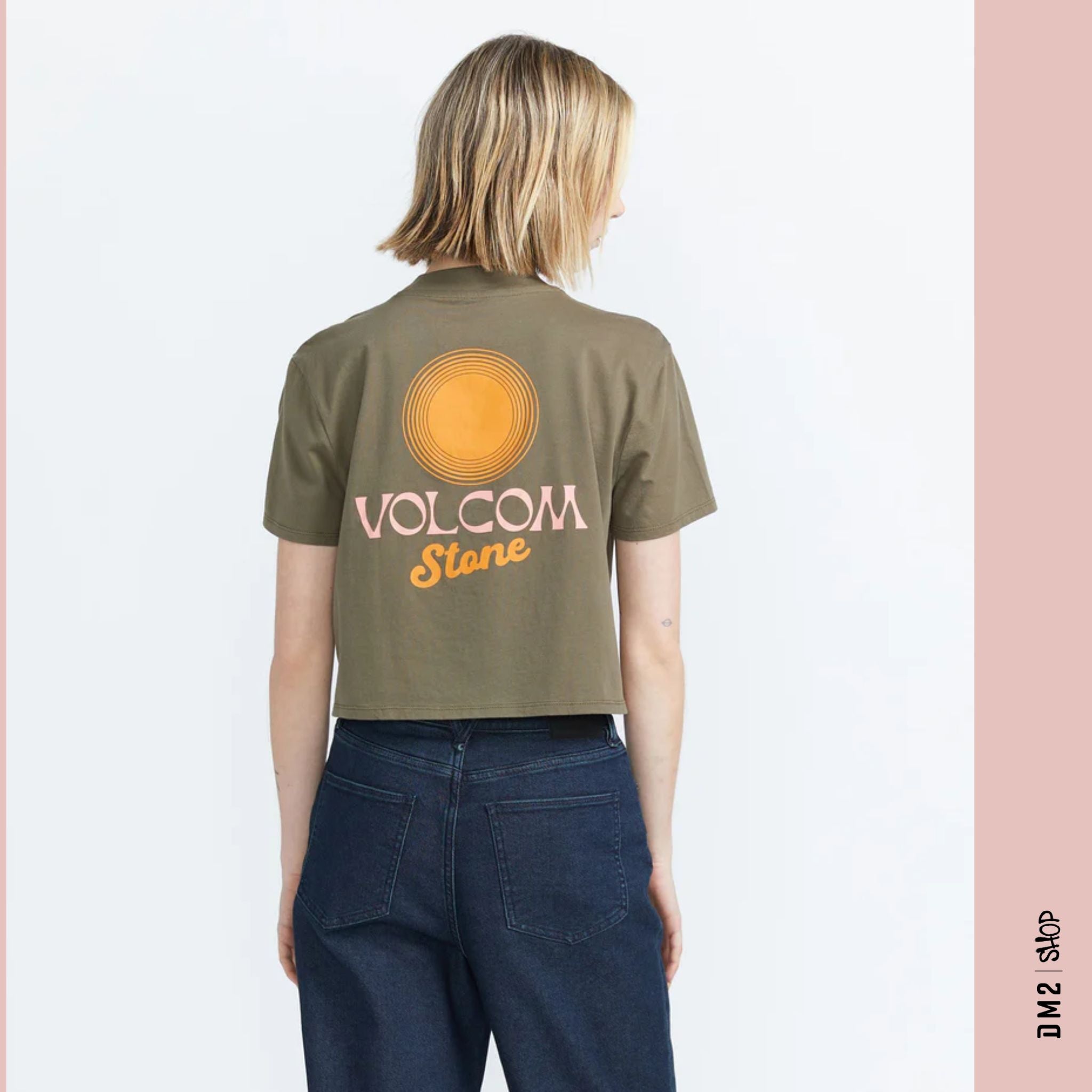 t-shirt-femme-pocket-dial-army-volcom-HO24