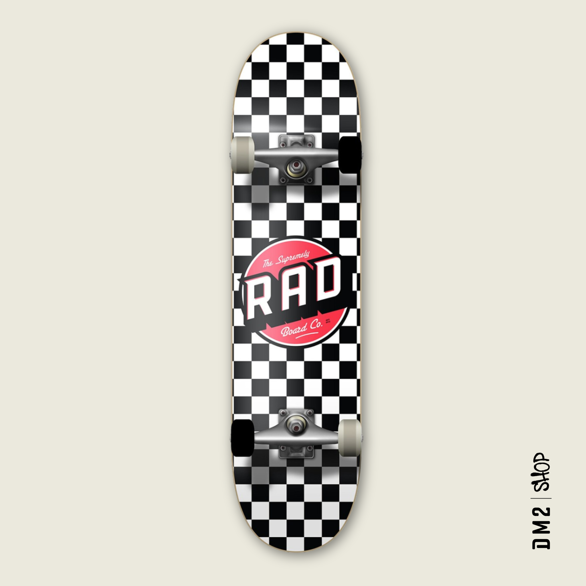 SKATEBOARD COMPLET CHECKERBOARD, RAD