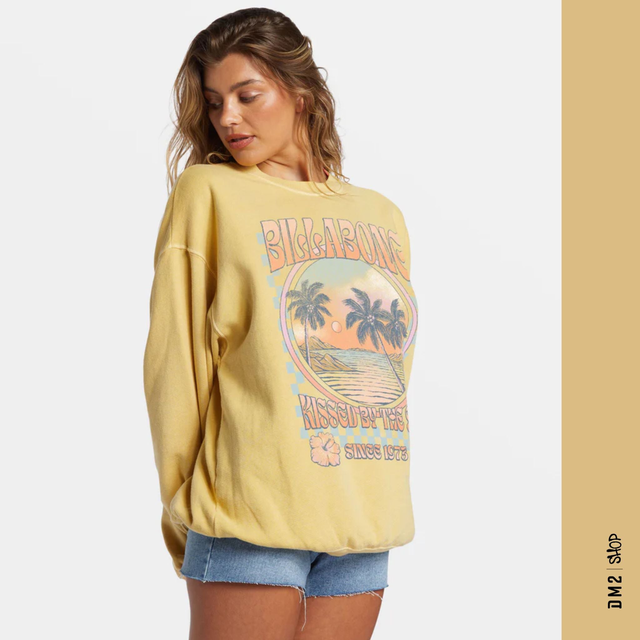 CREWNECK BILLABONG RIDE IN JAUNE