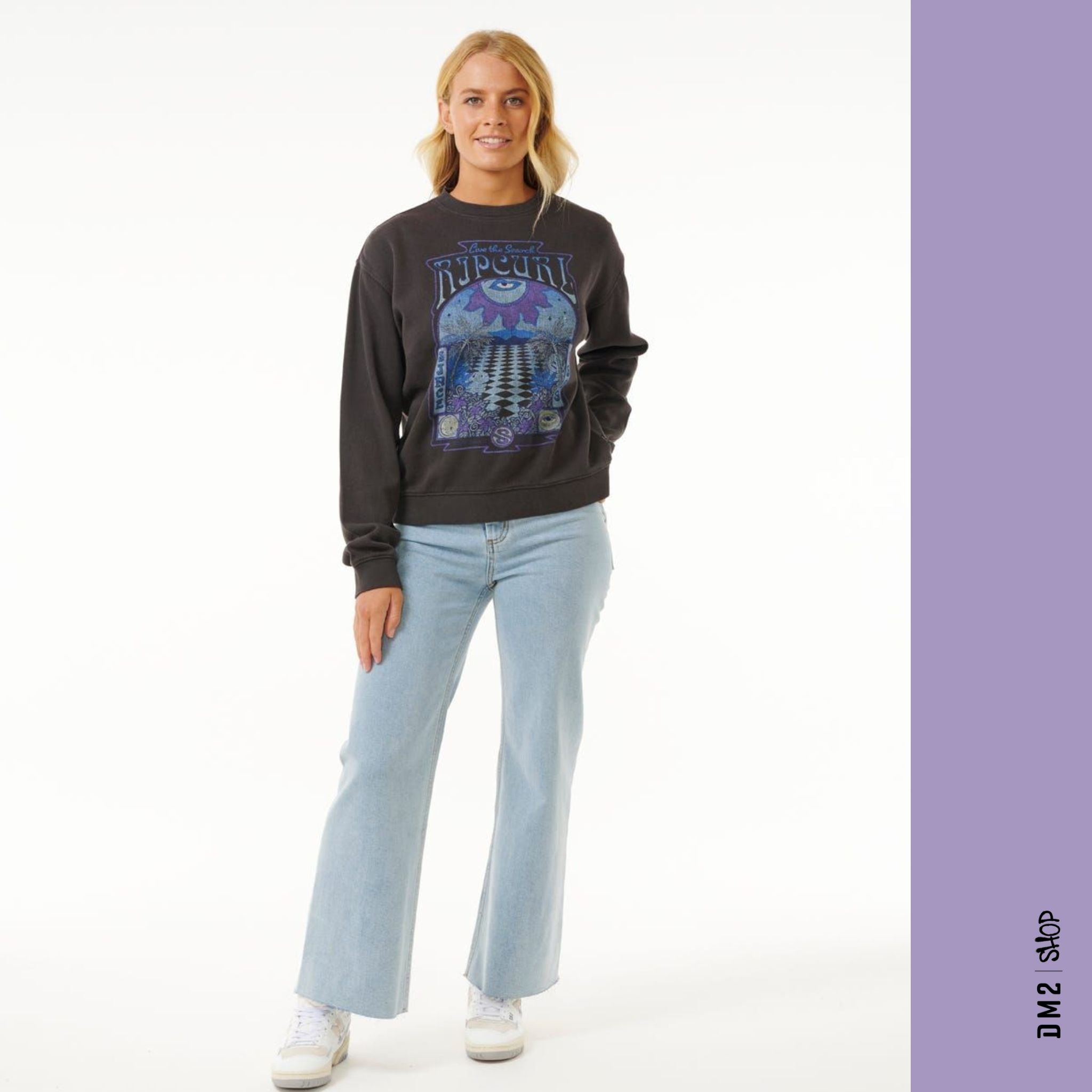 CREWNECK RIP CURL FEMME SLOW DOWN NOIR