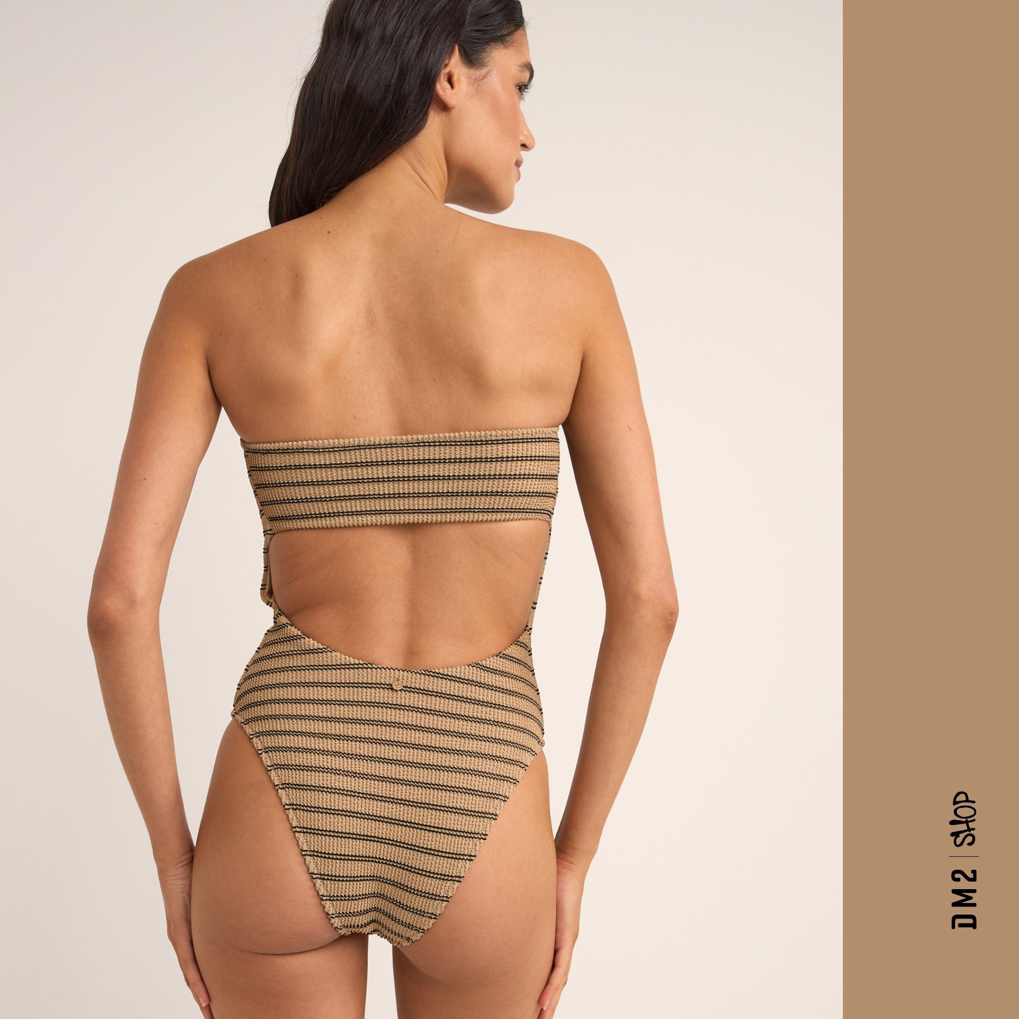 MAILLOT FEMME UNE PIECE SOL STRIPE, RHYTHM