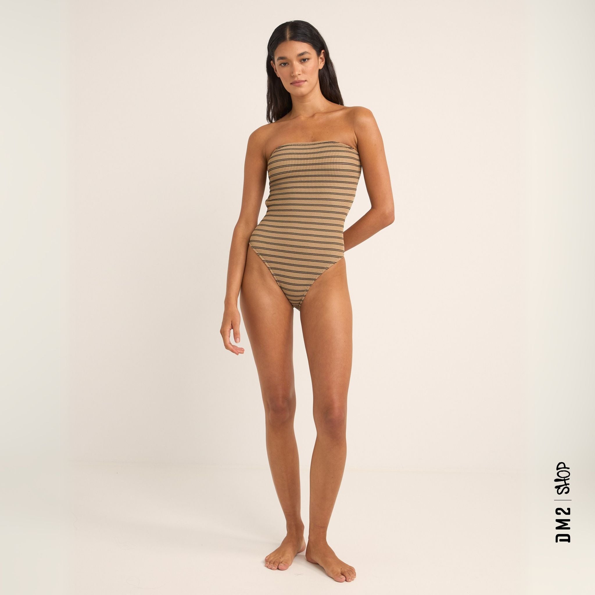 MAILLOT FEMME UNE PIECE SOL STRIPE, RHYTHM