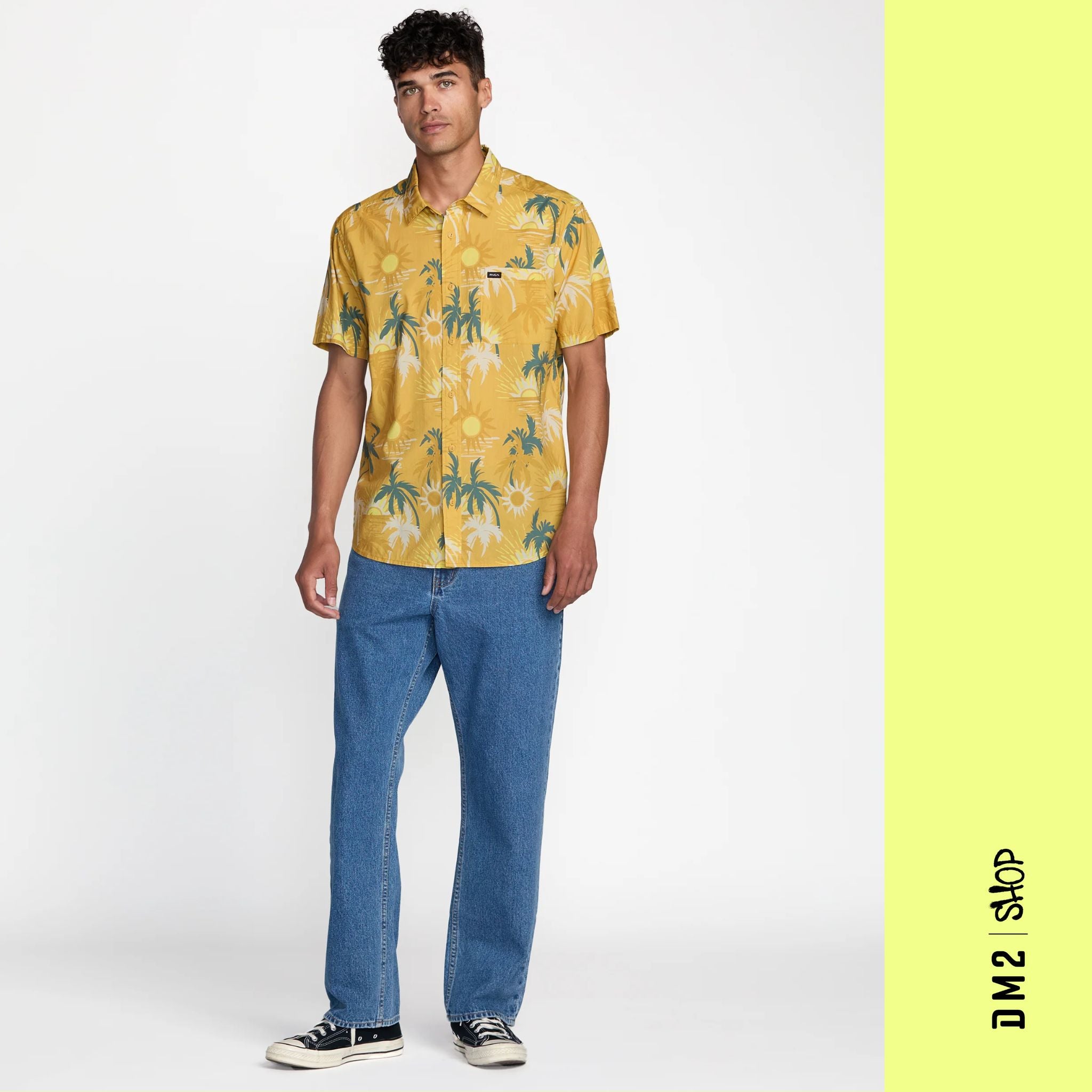 CHEMISE HOMME SUNSET JAUNE, RVCA