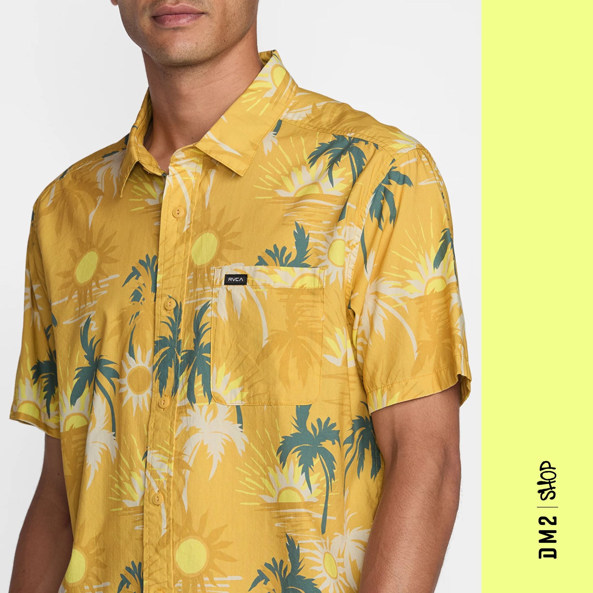 CHEMISE HOMME SUNSET JAUNE, RVCA