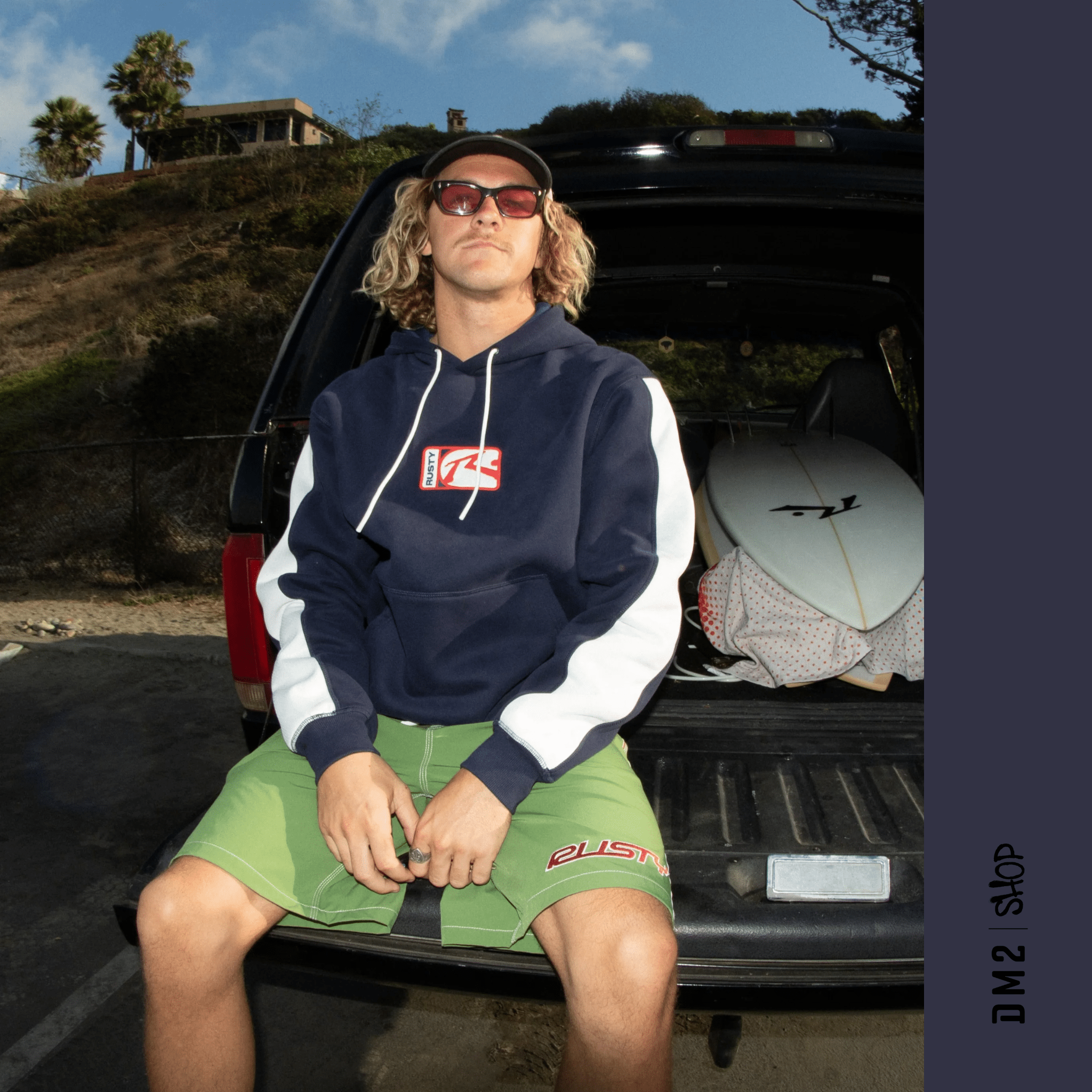 RUSTY HOODIE HOMME COVERLOCK MARINE - DM2 SHOP