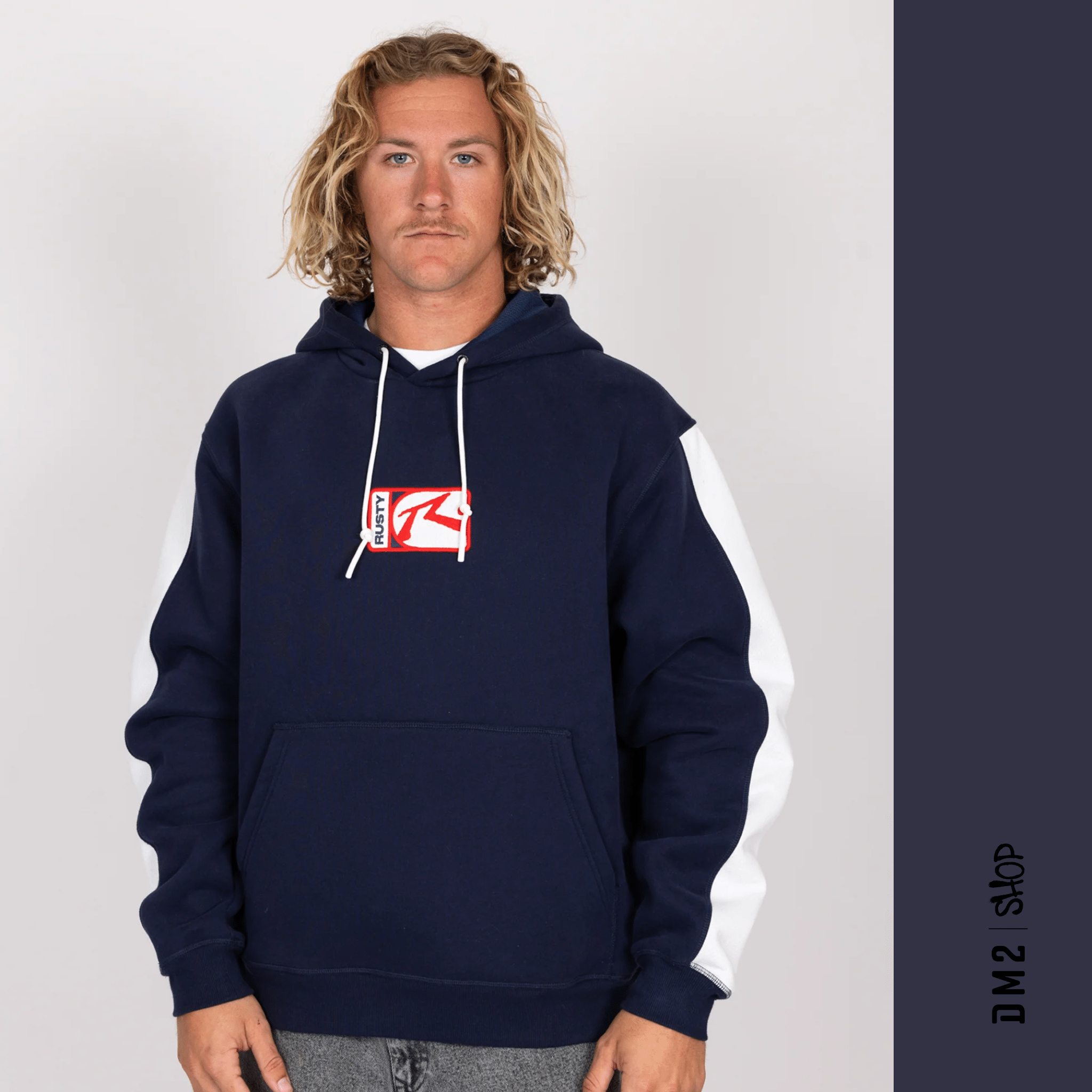 RUSTY HOODIE HOMME COVERLOCK MARINE - DM2 SHOP
