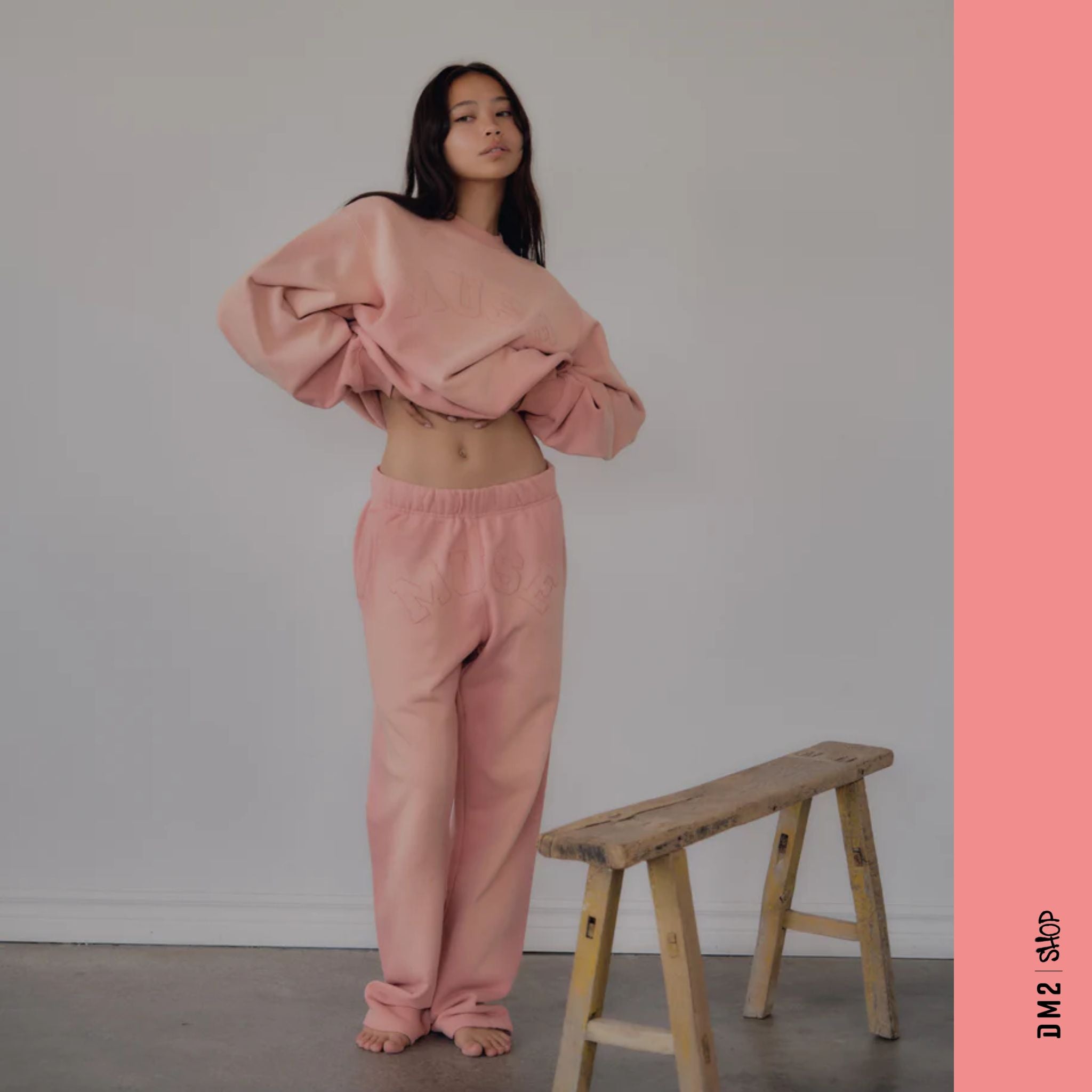 CREWNECK FRENCH TERRY CURATED BY MUSE BALLET PINK