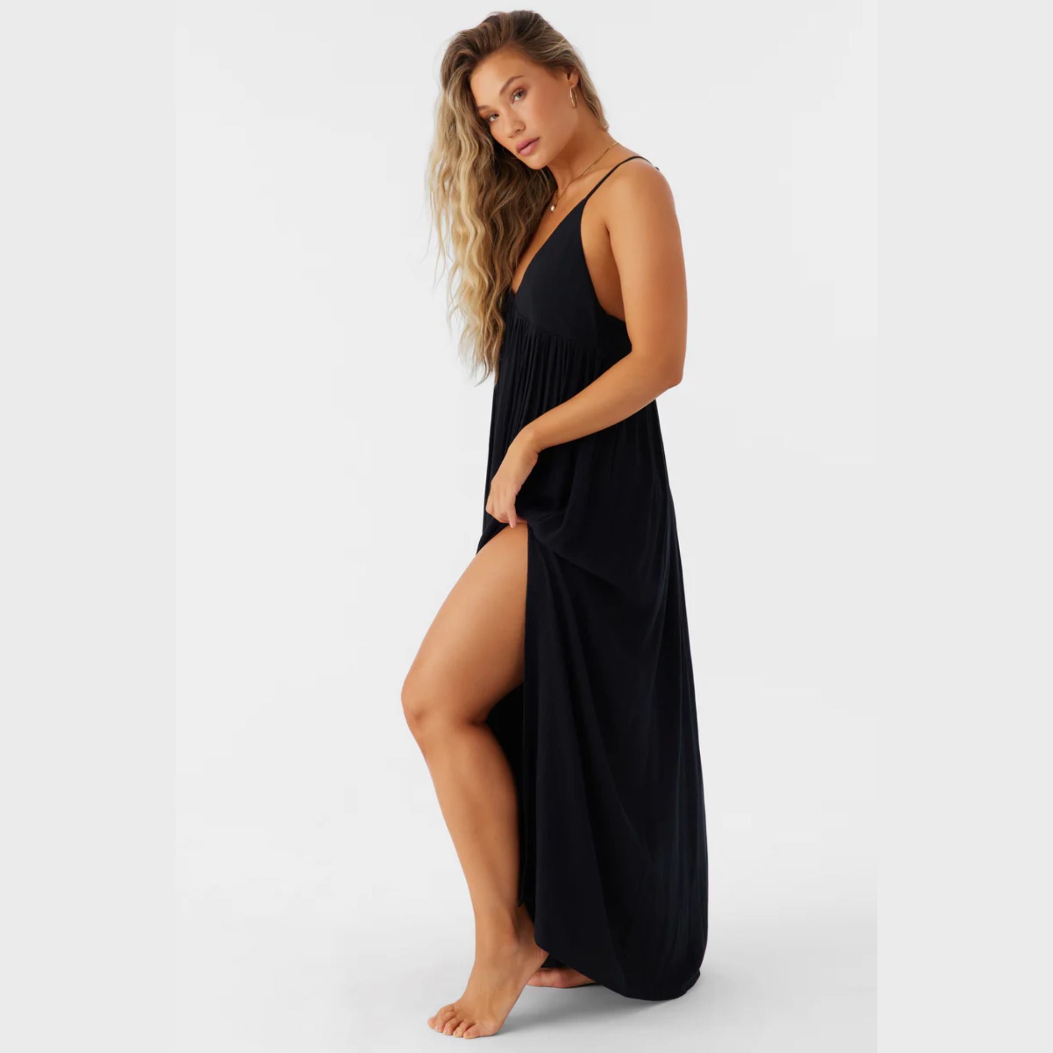 robe-mel-saltwater-maxi-noir-oneill, dm2 shop, black dress, summer 2024, 01