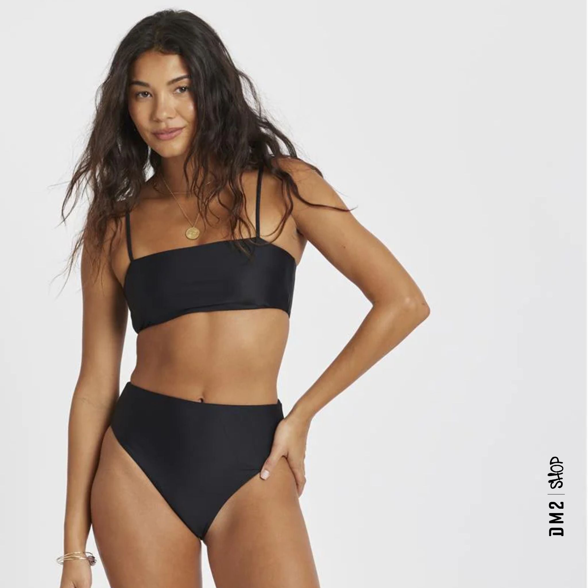 BIKINI HAUT FEMME SEEKER BANDEAU NOIR, SISSTR