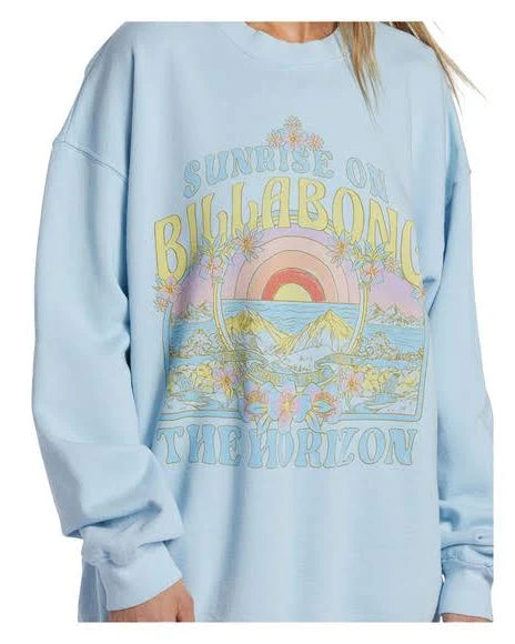 Crewneck Woman Ride in Billabong, 2 colors