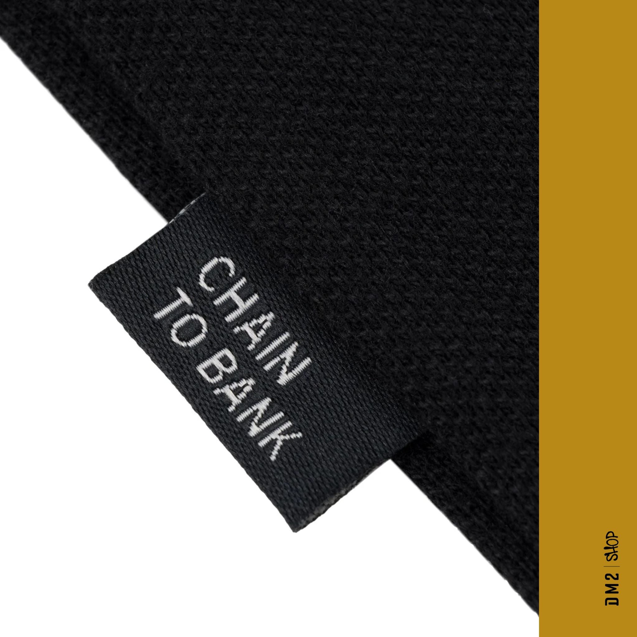 CREWNECK SOLID AF NOIR CHAIN TO BANK