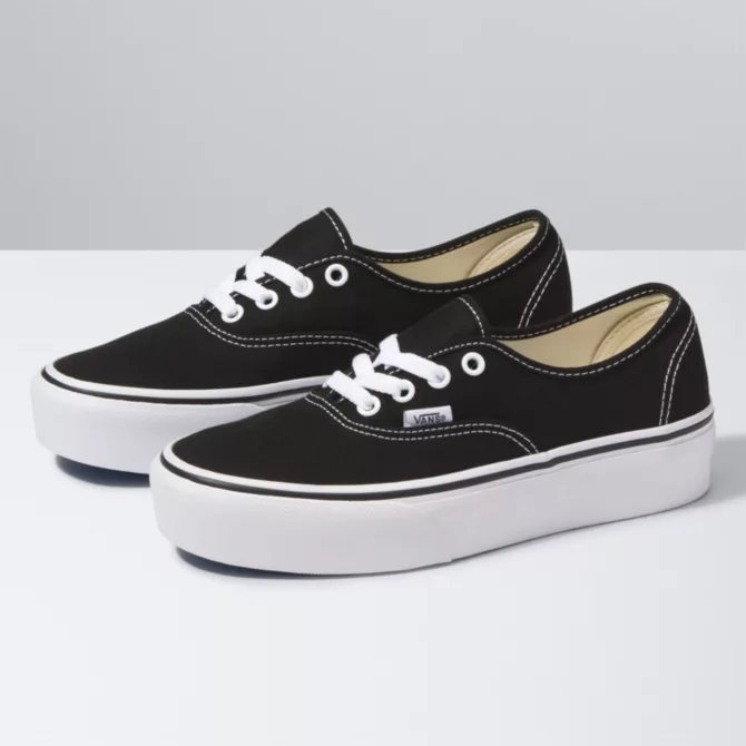 VANS AUTHENTIC PLATFORM BLACK SHOES