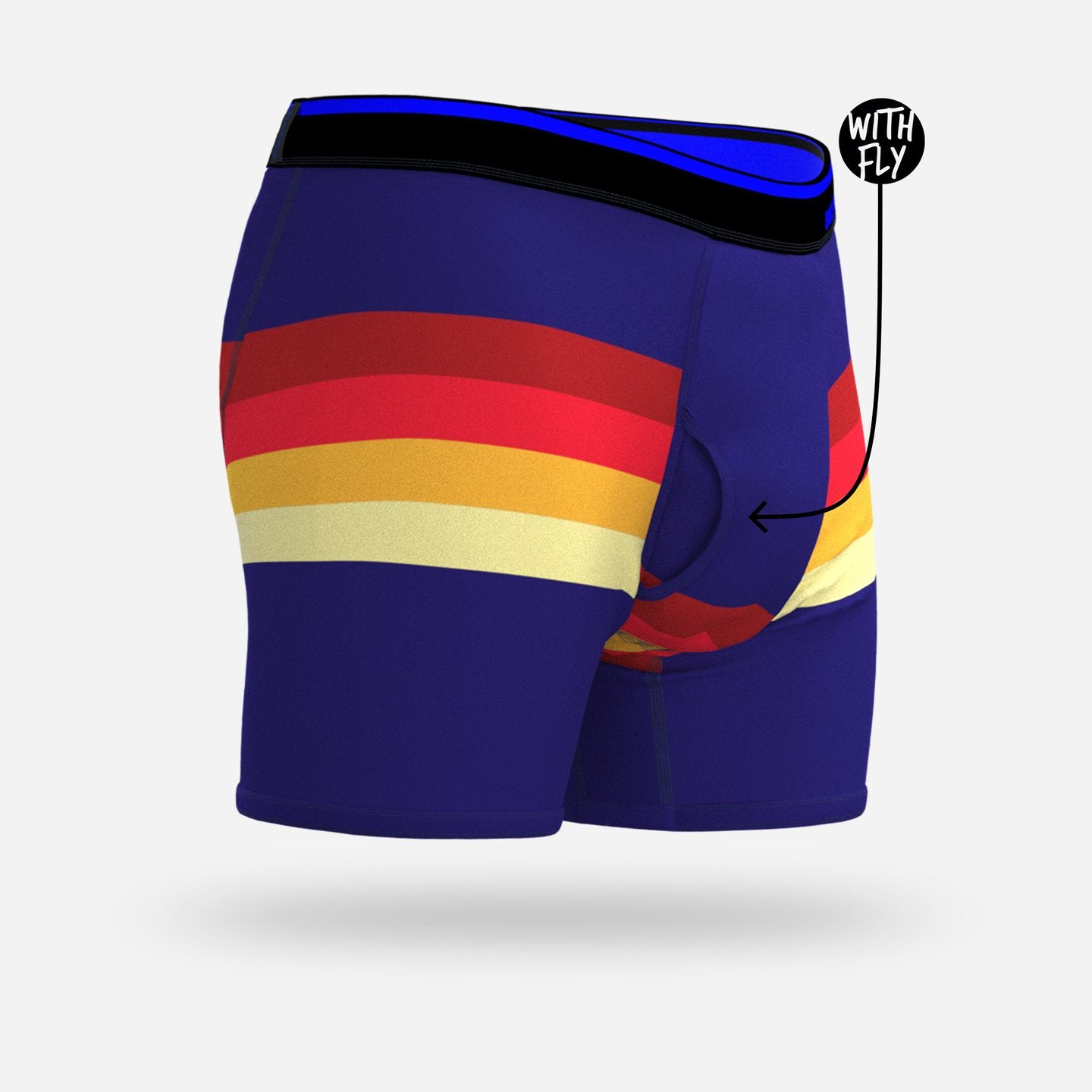 BN3TH MEN'S BOXER WITH RETRO STRIPES OPENING